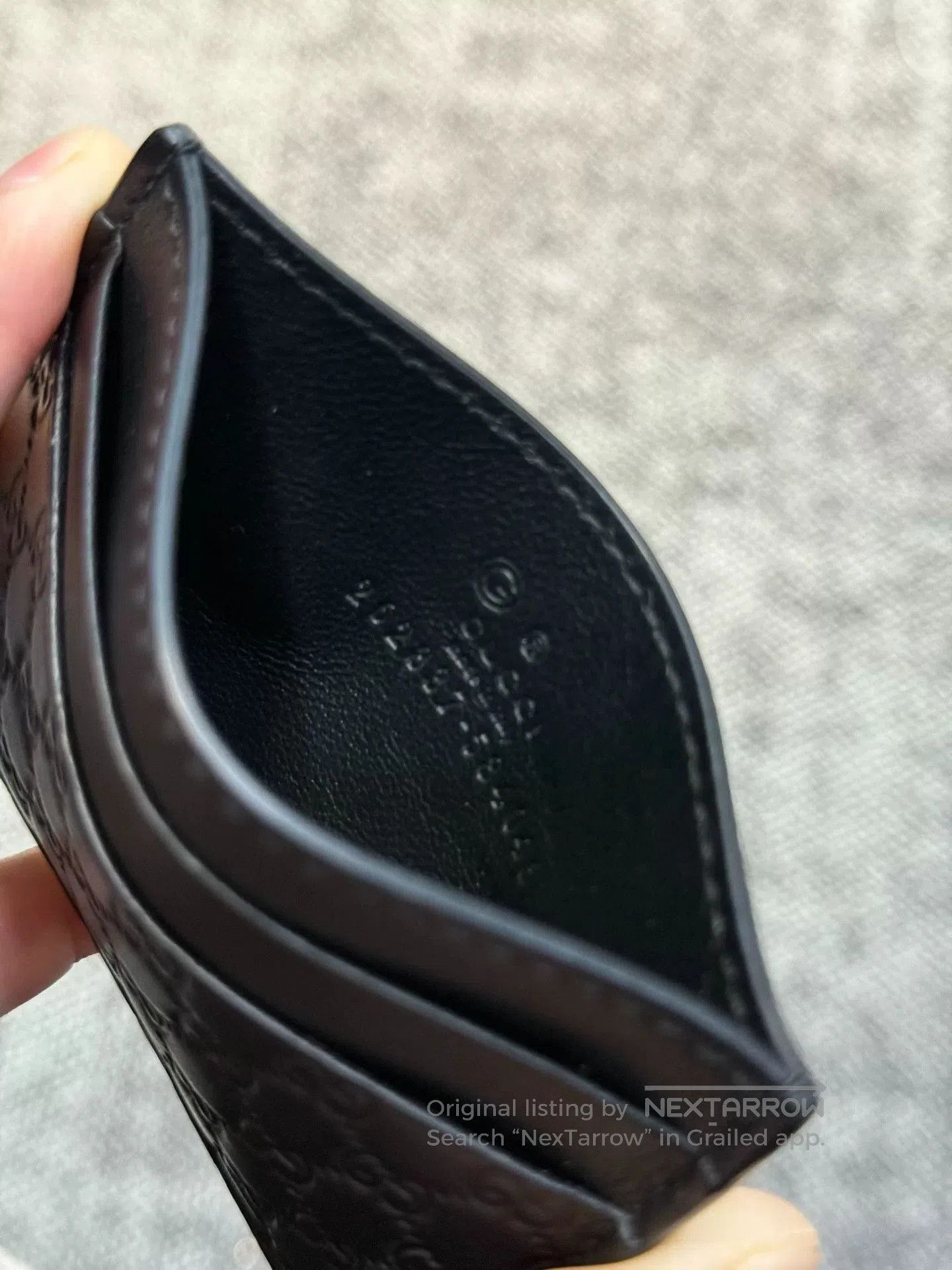 Gucci Gucci Black Leather GG Card Case. Size ONE SIZE - 3 Thumbnail