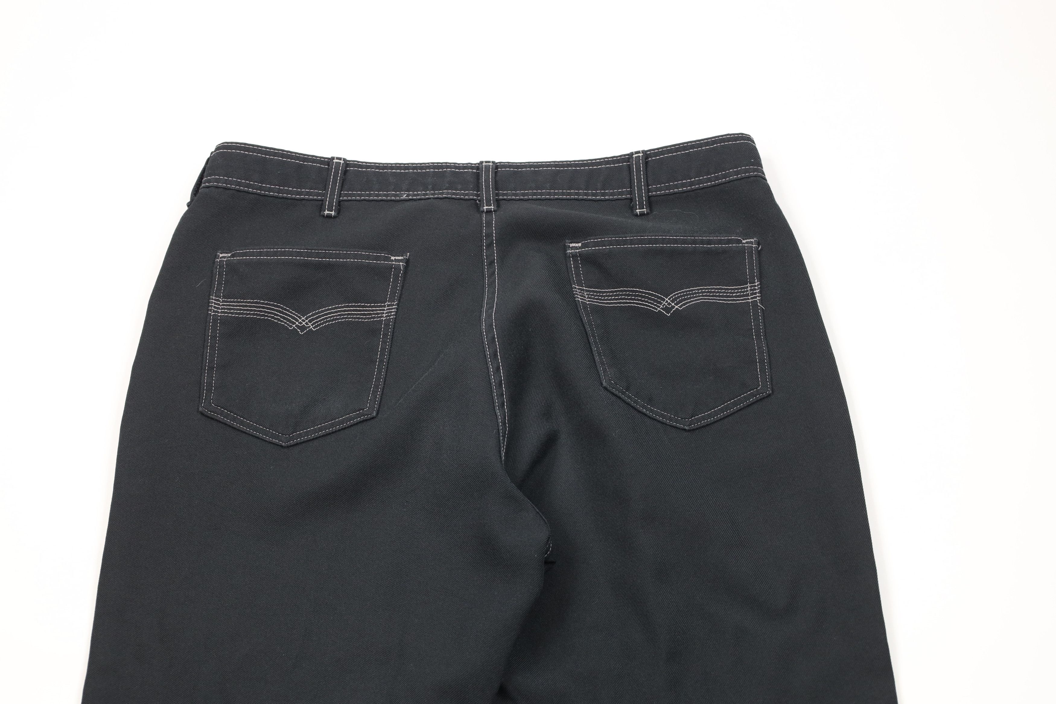 Vintage Vintage 70s Streetwear Flared Wide Leg Chino Pants Black USA Size US 34 / EU 50 - 8 Thumbnail