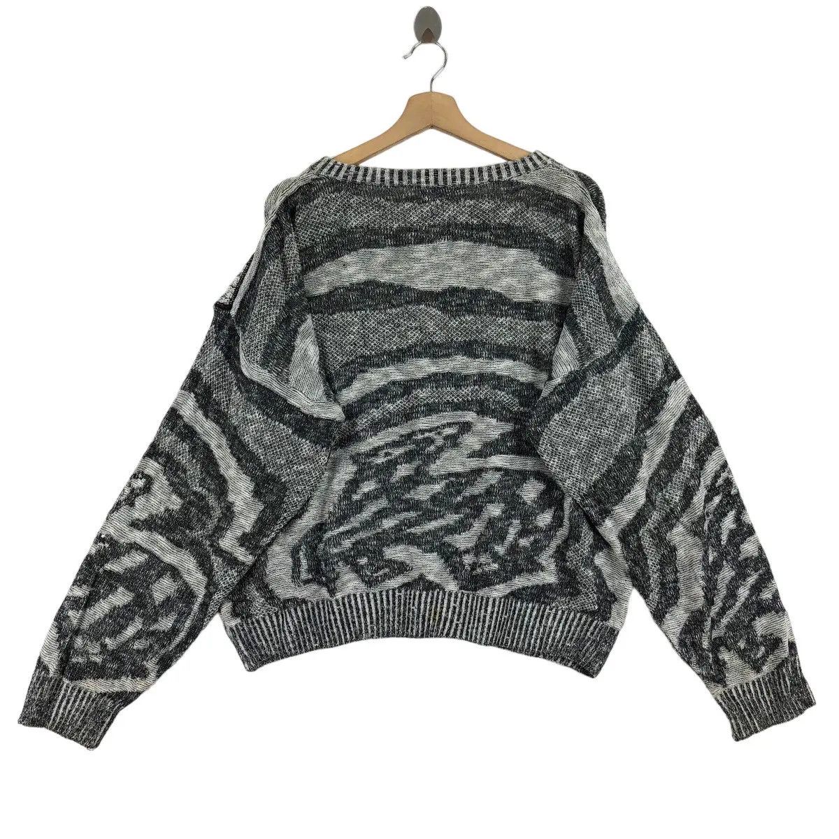 Vintage Vtg PAUL FOURTICQ Made In France Artwork Henley Knitwear Size 3XL / US 20-22 - 2 Thumbnail
