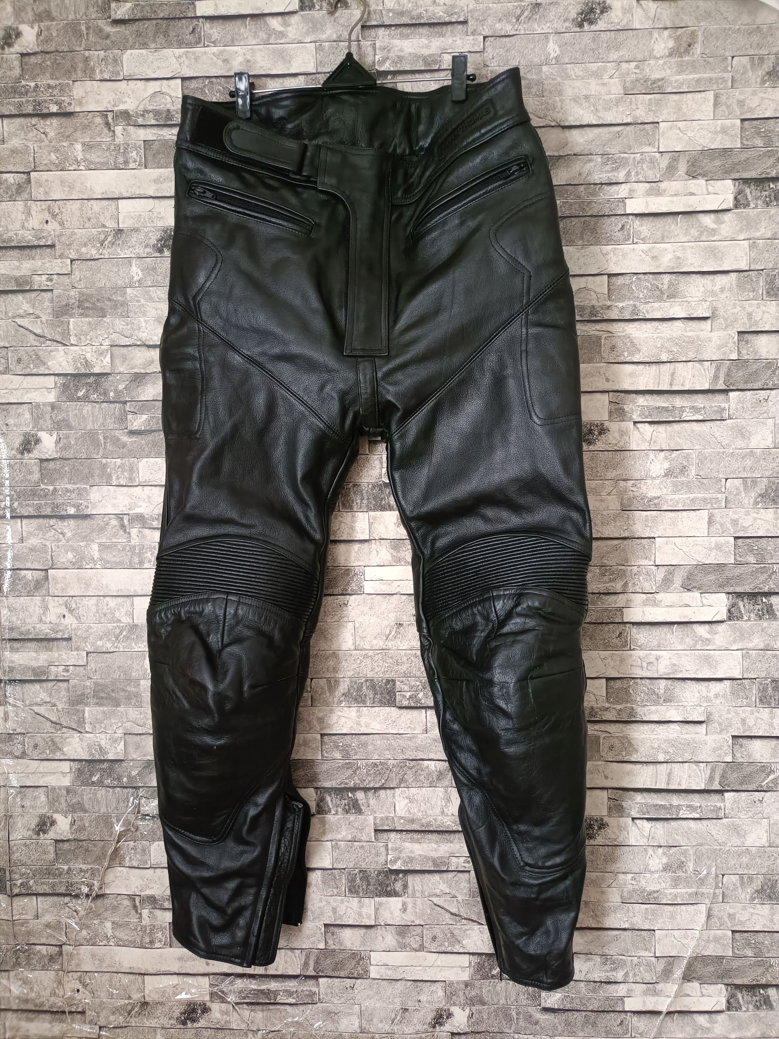 Leather Frank Thomas full grain leather touring biker pants Size US 34 / EU 50 - 1 Thumbnail