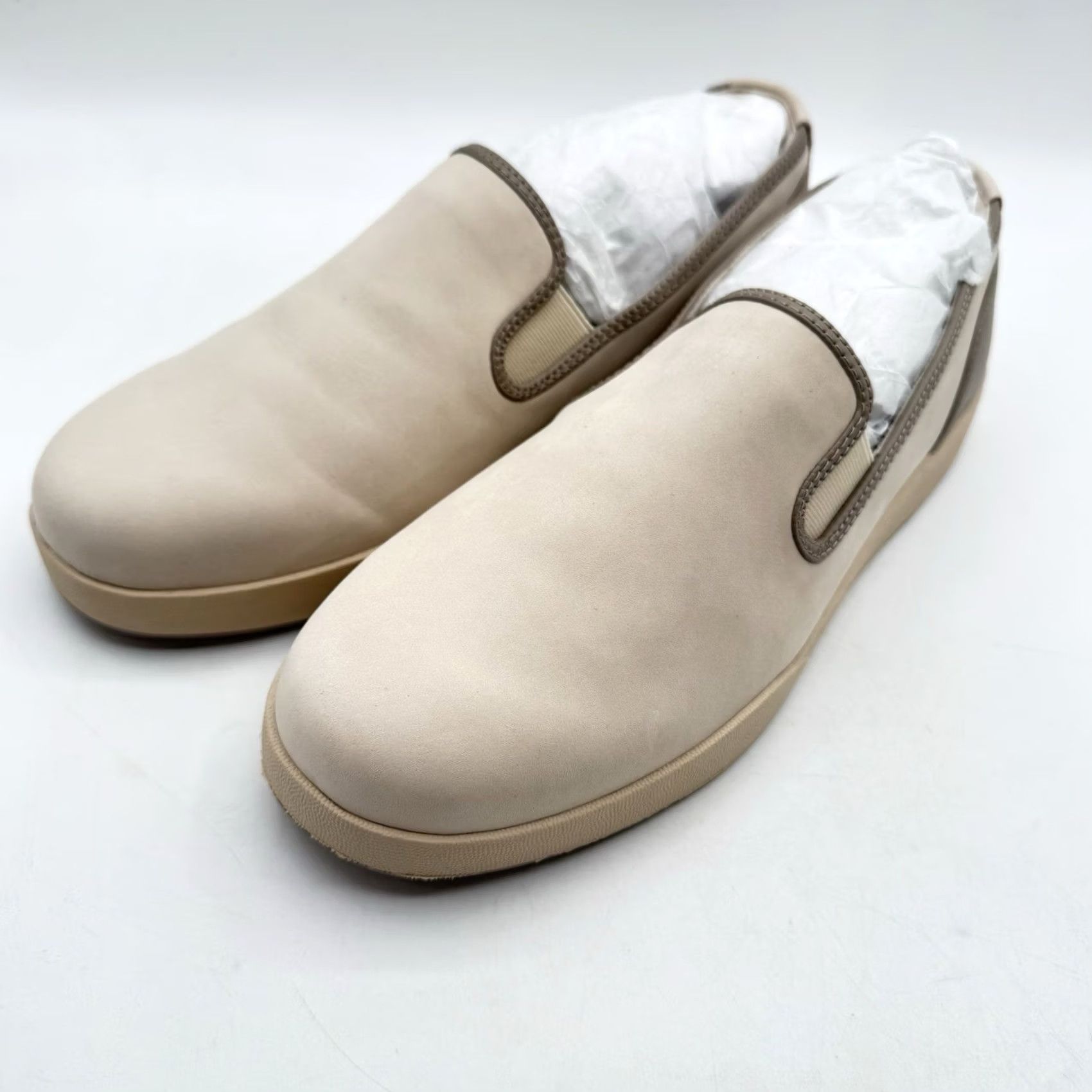 Vintage VINTAGE ABEO Encore Slip On Womens Flat 10 Taupe 2 Tone Comfort Ergonomic Slip-On Canvas Leather Outsole 2 Tone Taupe Women Men? Size ONE SIZE - 3 Thumbnail