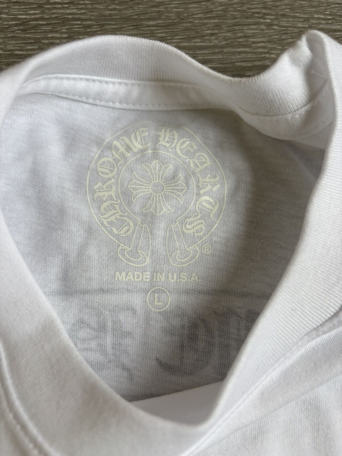 Chrome Hearts Chrome Hearts White Scroll Tee Size US L / EU 52-54 / 3 - 9 Thumbnail