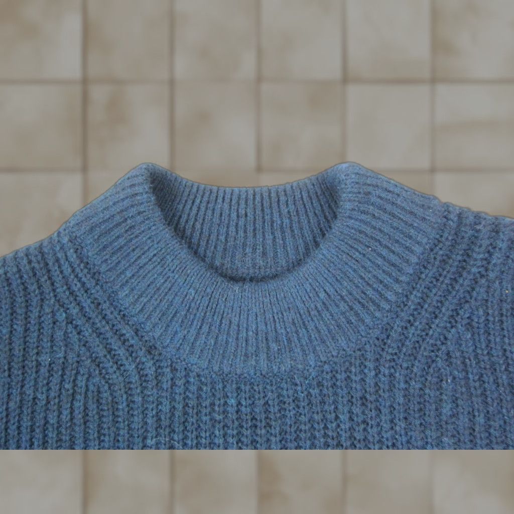 Gap VINTAGE GAP Sweater Mens Pullover Wool Alpaca Mock Neck Knit M Blue 80s 90s Casual Winter Fall Size US M / EU 48-50 / 2 - 1 Thumbnail