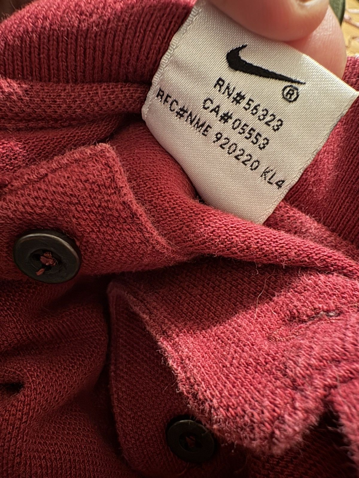 Nike Vintage Nike Polo Long Sleeve Shirt 90’s Maroon Swoosh Grail Size US XL / EU 56 / 4 - 7 Thumbnail