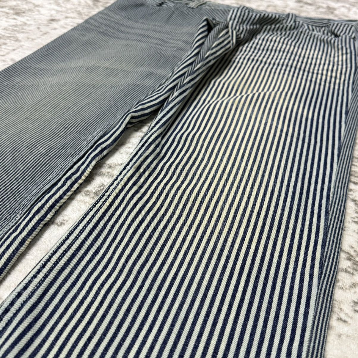 Japanese Brand Jungle Storm Japan Multi Hickory Stripe whiskers Denim Pants Size US 32 / EU 48 - 7 Thumbnail