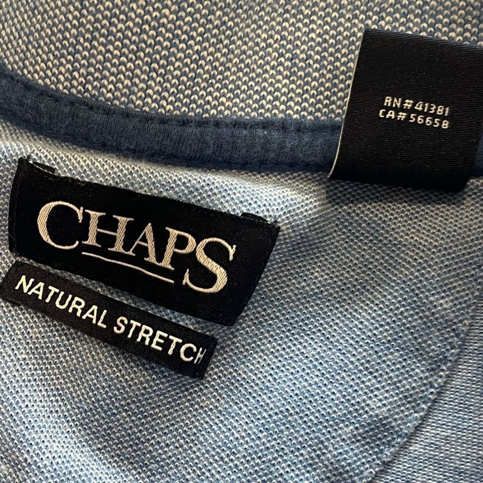 Chaps Chaps Natural Stretch Light Blue Short Sleeve Cotton Polo XL Size US XL / EU 56 / 4 - 3 Thumbnail