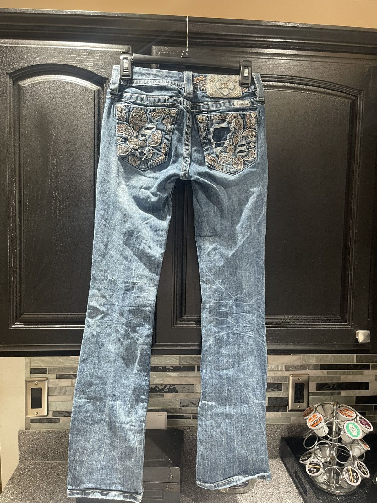 Other Miss Me Signature Boot Fleur De Lis Embroidered Jeans Size 28" / US 6 / IT 42 - 3 Thumbnail