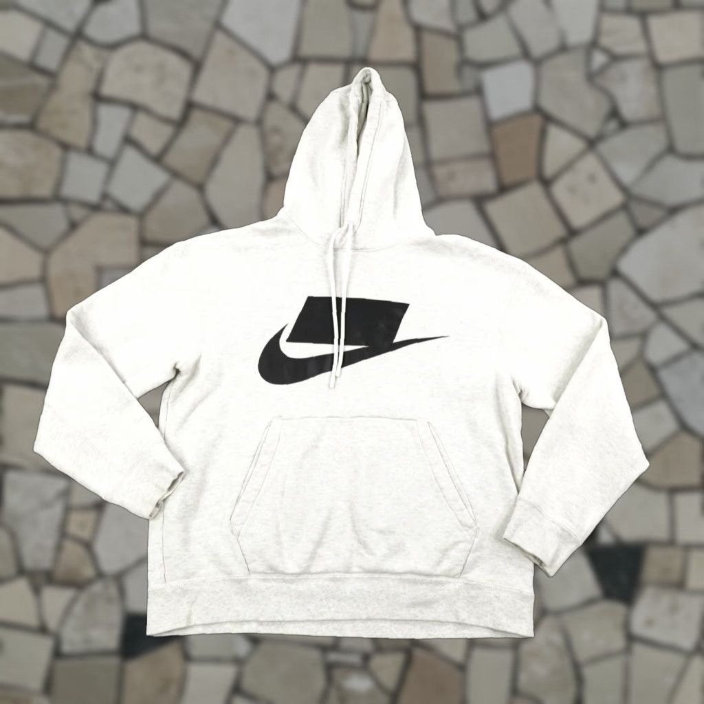 Nike VINTAGE Nike Hoodie Mens Medium Gray Sportswear NSW NSP Pullover Graphic Print Logo 90s Gym Running Size US M / EU 48-50 / 2 - 1 Thumbnail