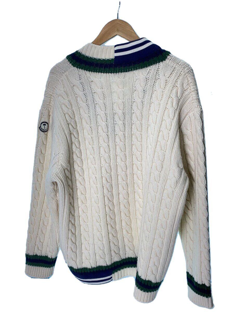 Palm Angels Palm Angels x Moncler Cotton Knit Sweater White Size US L / EU 52-54 / 3 - 2 Thumbnail