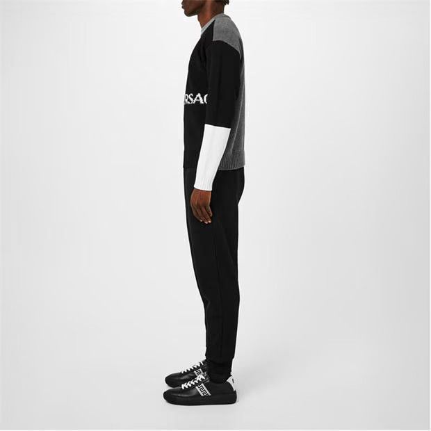 Versace o1g2r1mq0824 Logo Knit Wool Jumper in Multicolor Size US L / EU 52-54 / 3 - 4 Thumbnail