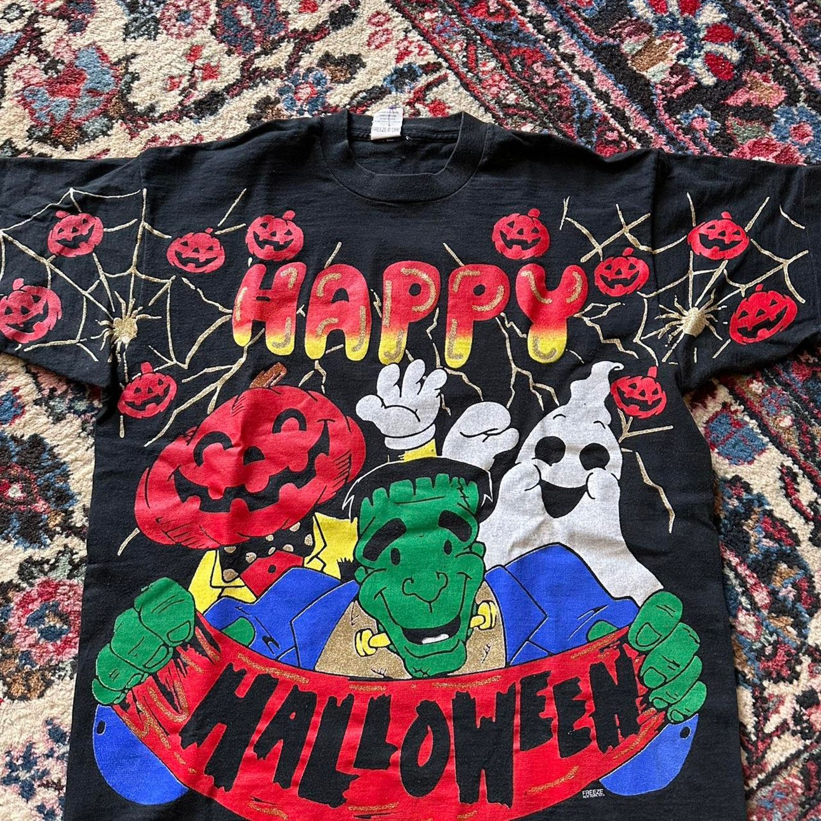 Vintage Vintage 1996 Halloween All Over Print Shirt Size US L / EU 52-54 / 3 - 2 Thumbnail