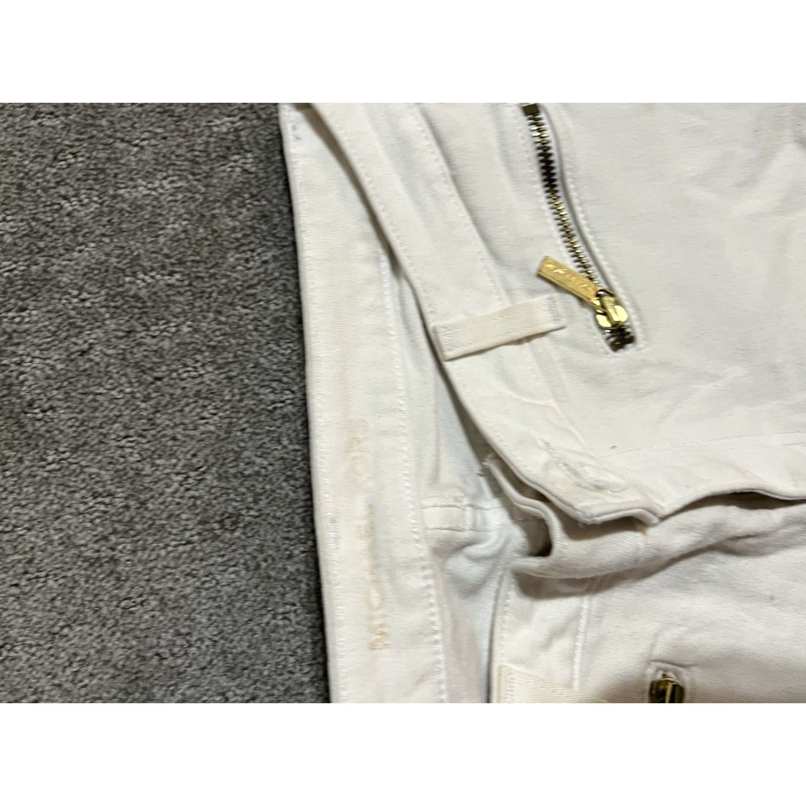 Michael Kors VINTAGE Michael Kors Womens Cropped Jeans Size 6P White Cotton Blend Stretch 5-Pocket Denim Size 28" / US 6 / IT 42 - 5 Thumbnail