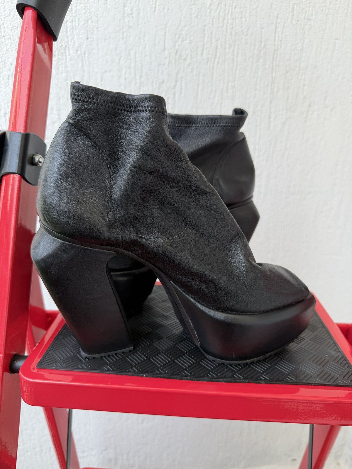 Cinzia Araia 🕷️❤️Peep toe platform boots like rick owens or ann D Size US 8 / IT 38 - 11 Thumbnail