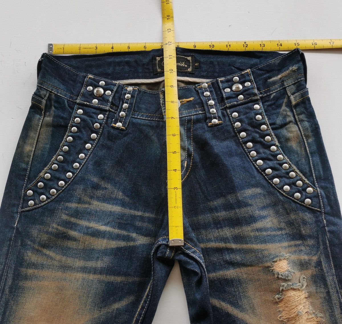 Vanquish Vanquish Mudwash Bootcut Distressed Jeans Size US 30 / EU 46 - 9 Thumbnail