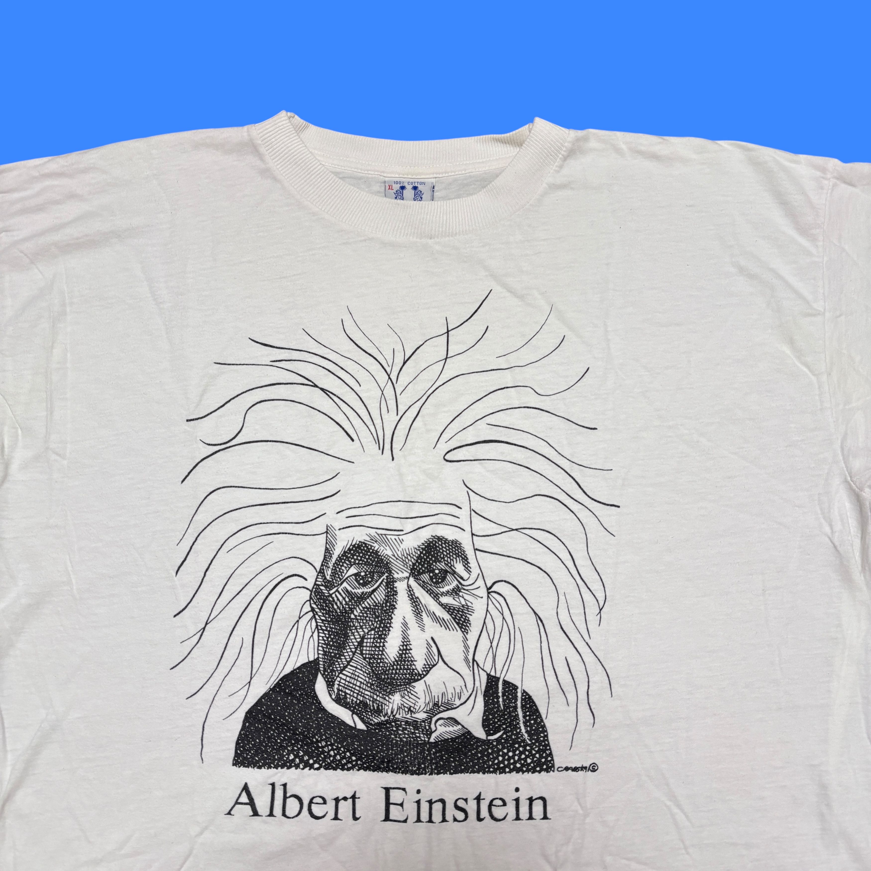 Band Tees Vintage Albert Einstein Shirt 90s Science Art Tee Size US XL / EU 56 / 4 - 3 Thumbnail