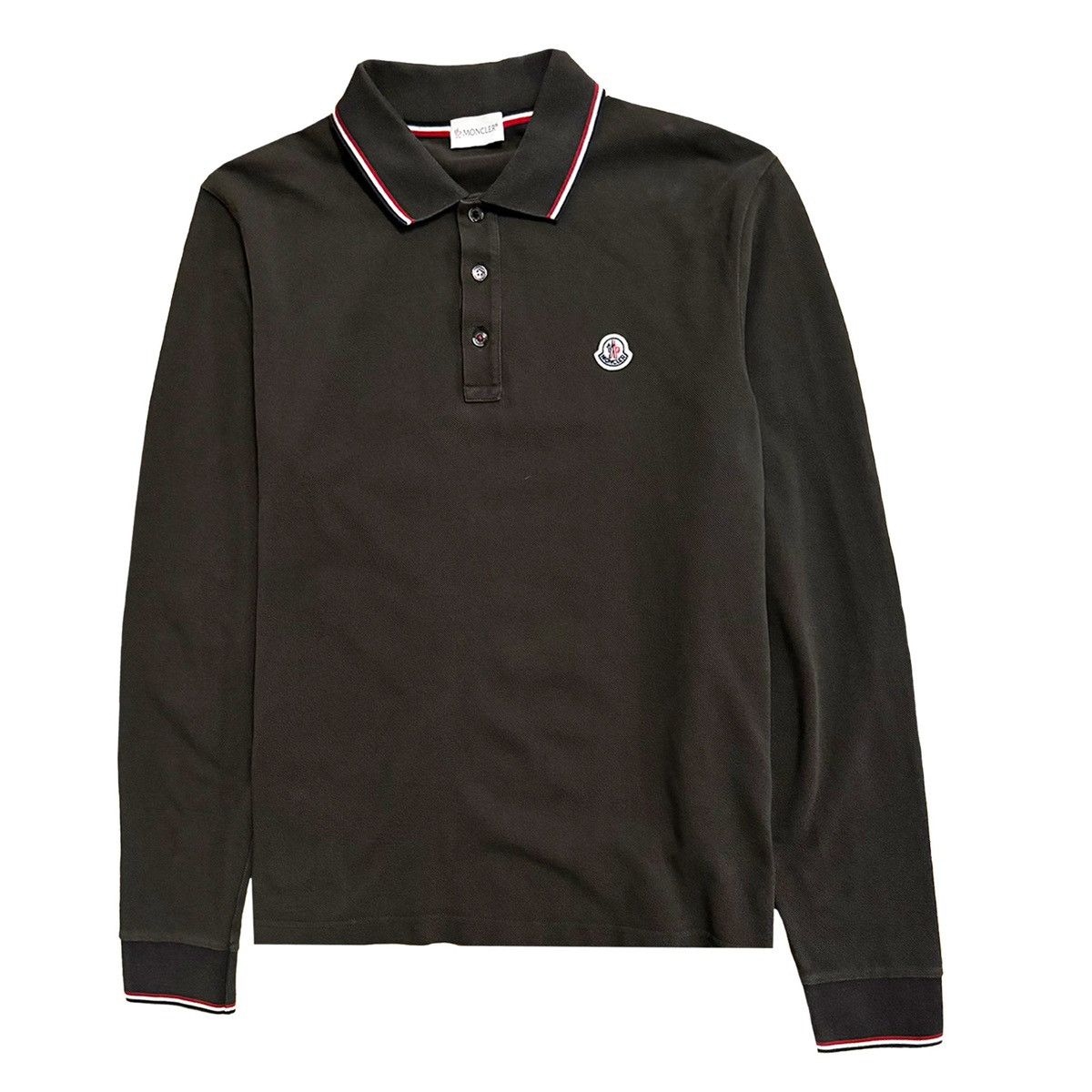 Moncler Moncler Long Sleeve Piqué Polo Size US M / EU 48-50 / 2 - 1 Thumbnail