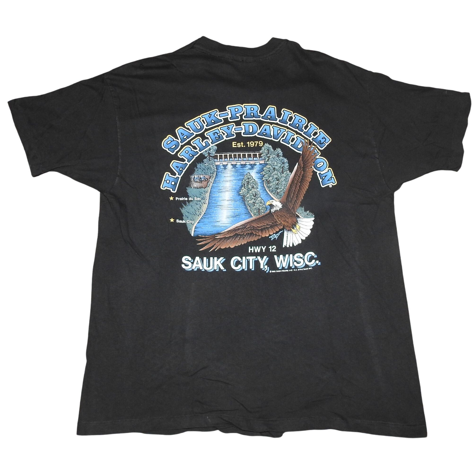 Harley Davidson Vintage 1989 Harley Davidson T-Shirt Men's XL Eagle I Am Smi Size US XL / EU 56 / 4 - 5 Thumbnail