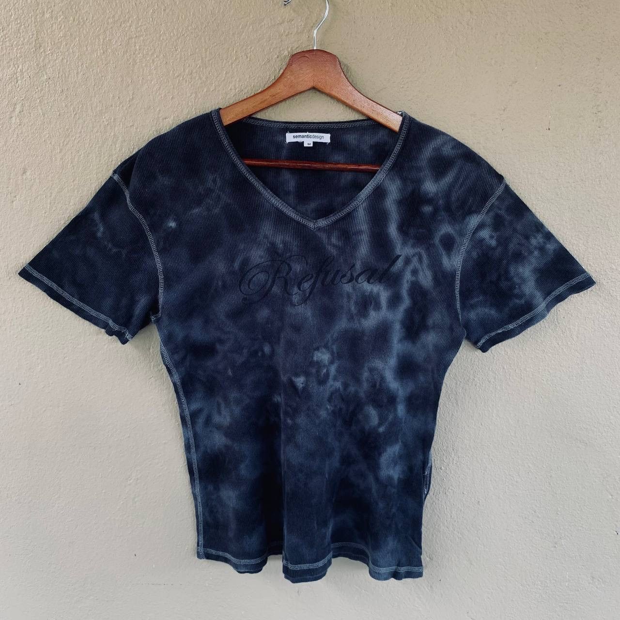 Seditionaries Rare Semanticdesign ‘Refusal’ Stone Wash V Neck Tees Size US S / EU 44-46 / 1 - 1 Thumbnail