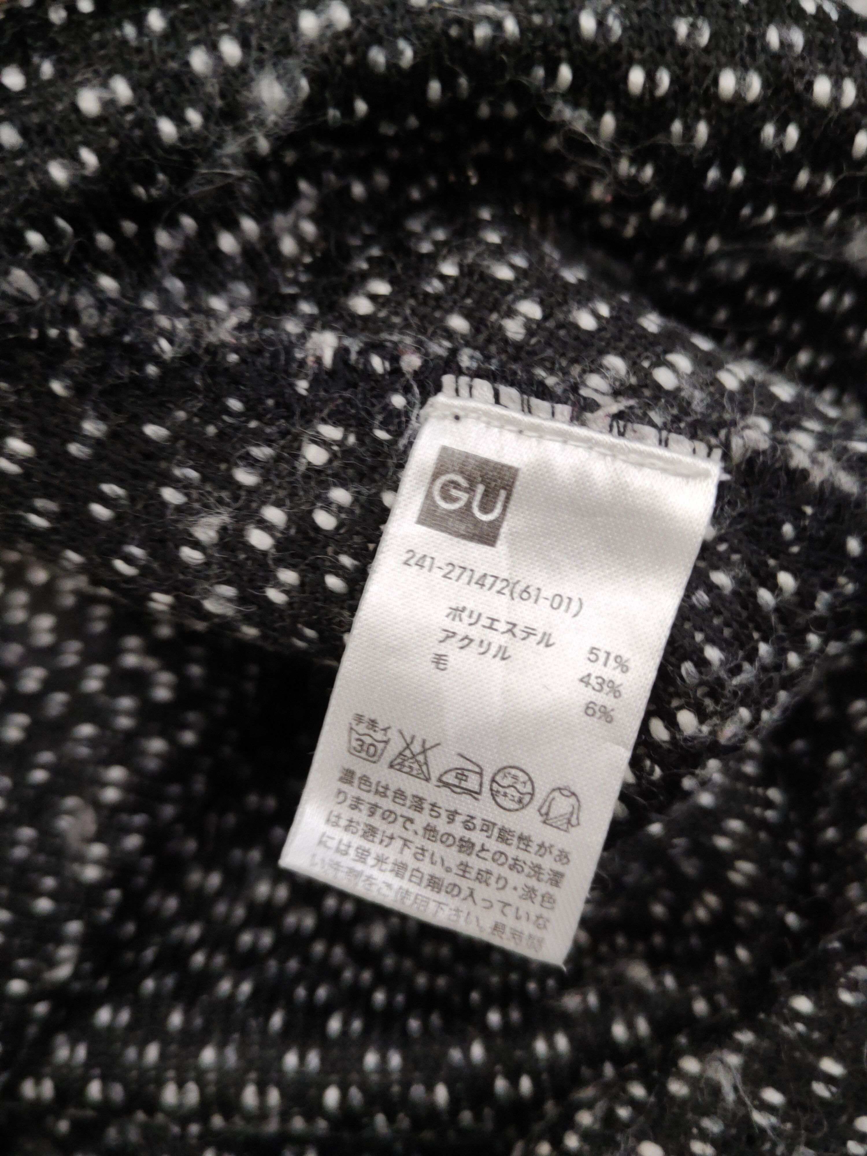GU × Vintage Vintage 💥 GU Black White Knitwear Blouses Size L / US 10 / IT 46 - 10 Thumbnail