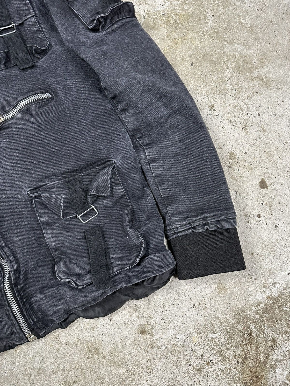 Japanese Brand Vintage Y2K Bondage Denim Style Asymmetrical Zippers Jacket Size US L / EU 52-54 / 3 - 4 Thumbnail