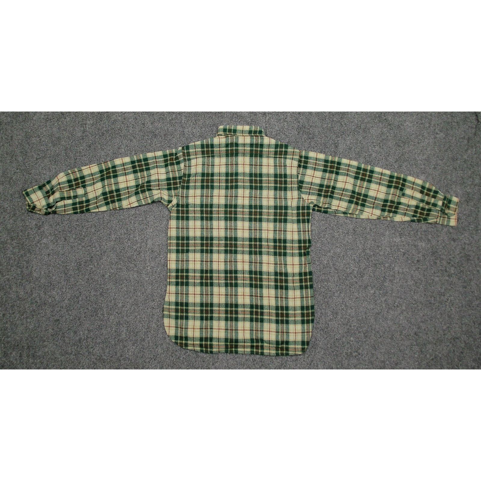 Woolrich Woolen Mills Vintage 70s Woolrich Green Plaid Wool Tunic Flannel Shirt Size L / US 10 / IT 46 - 6 Thumbnail