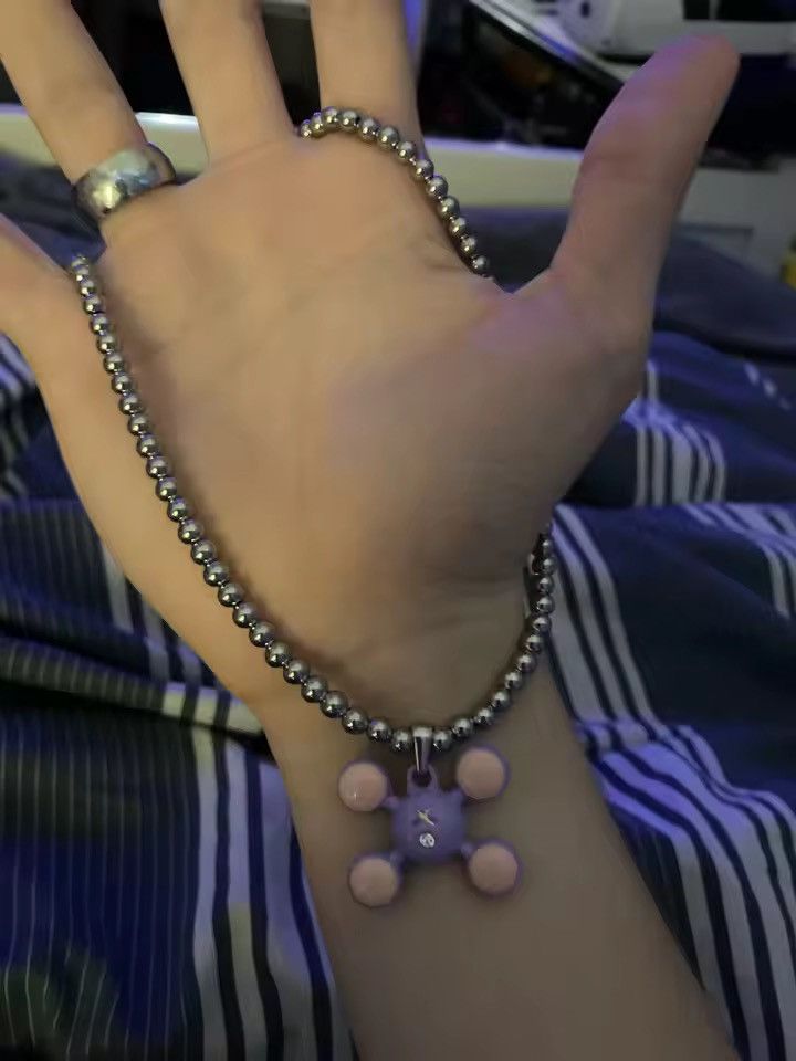 Jewelry Harajuku Quadangle Ball Pendant Necklace Y2K Size ONE SIZE - 3 Thumbnail