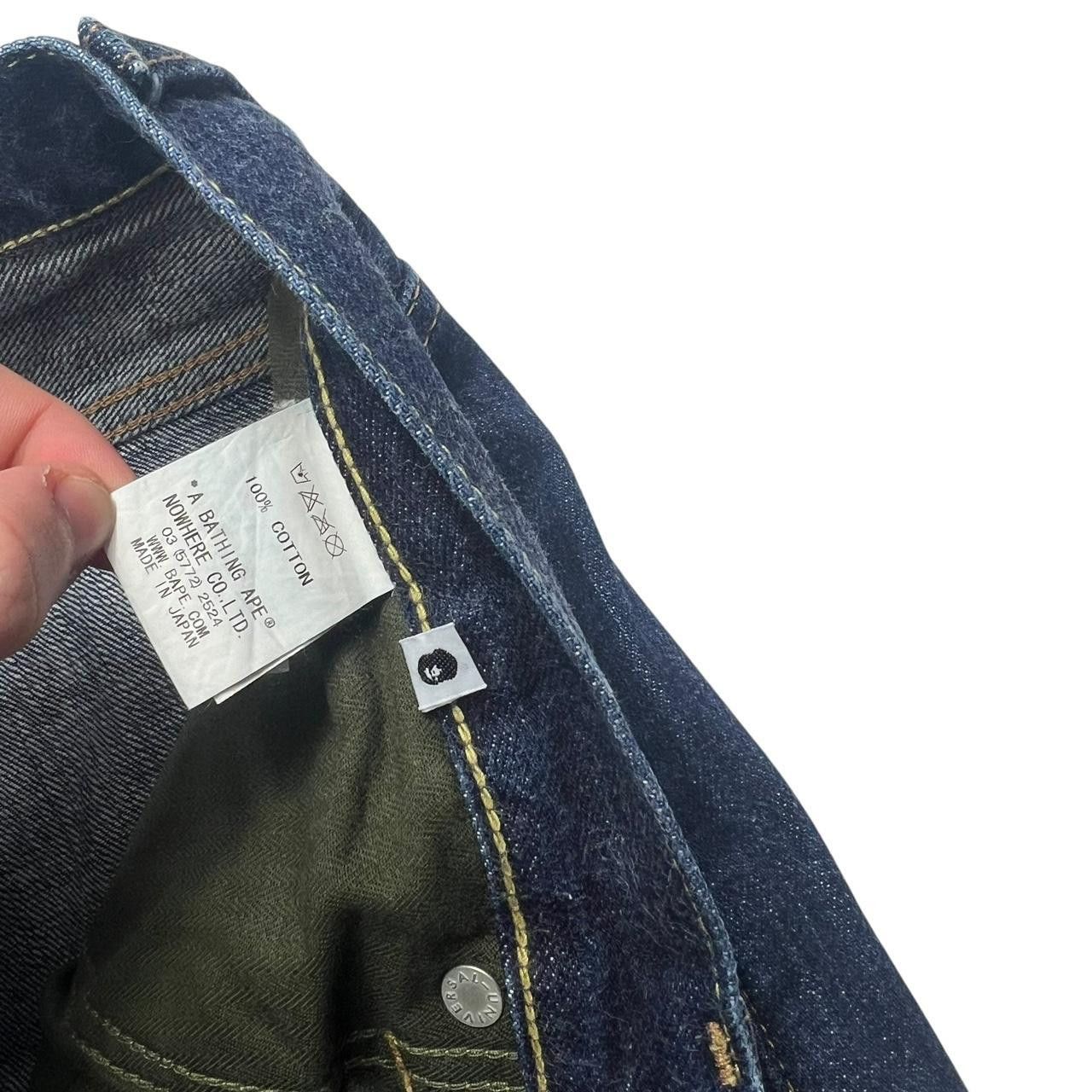 Bape Vintage Bape Embroidered Ape Head Denim Jeans - Waist: 32” Size US 32 / EU 48 - 5 Thumbnail