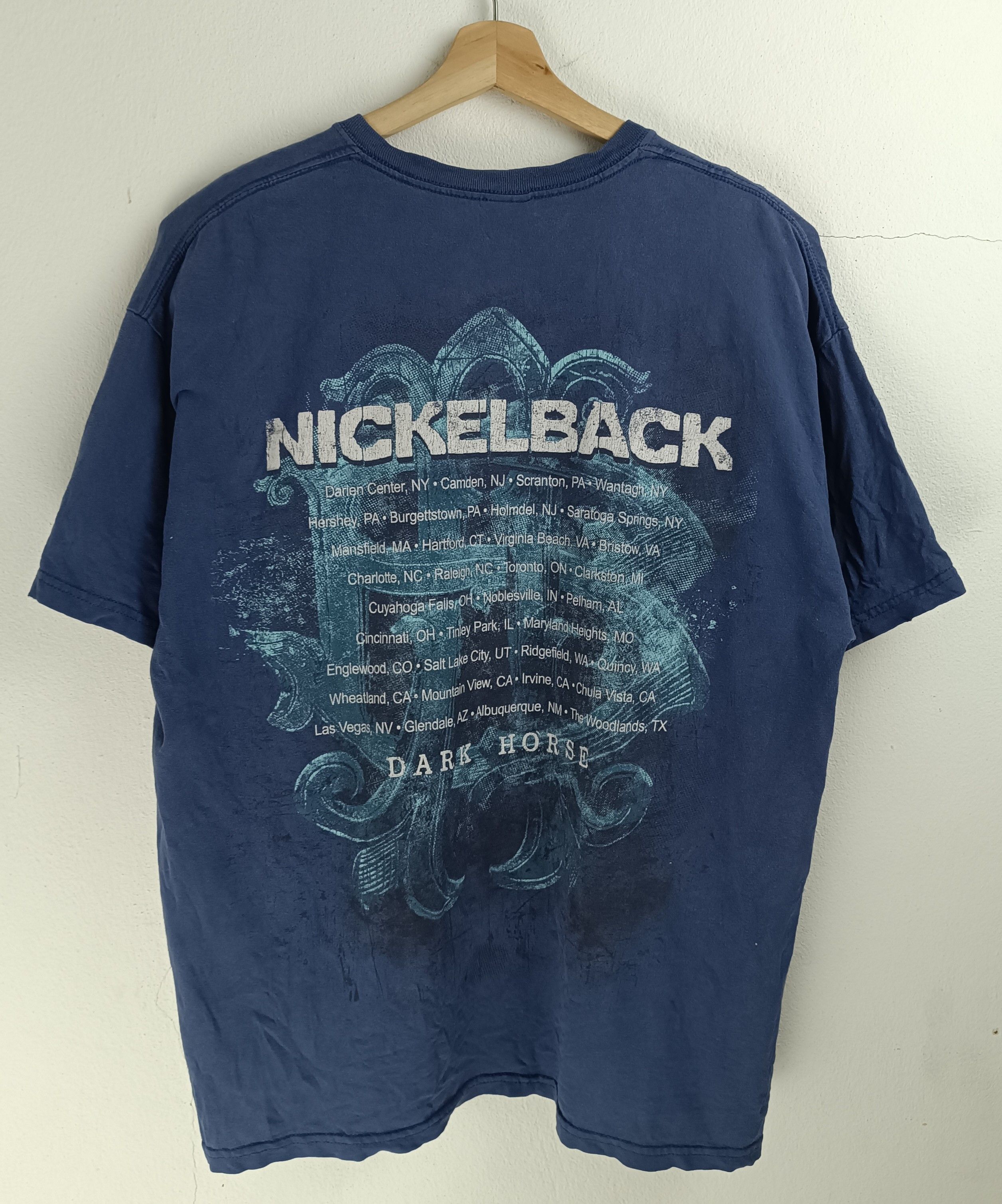 Vintage VINTAGE '08 NICKELBACK DARK HORSE TOUR staind bizkit korn Size US XL / EU 56 / 4 - 4 Thumbnail