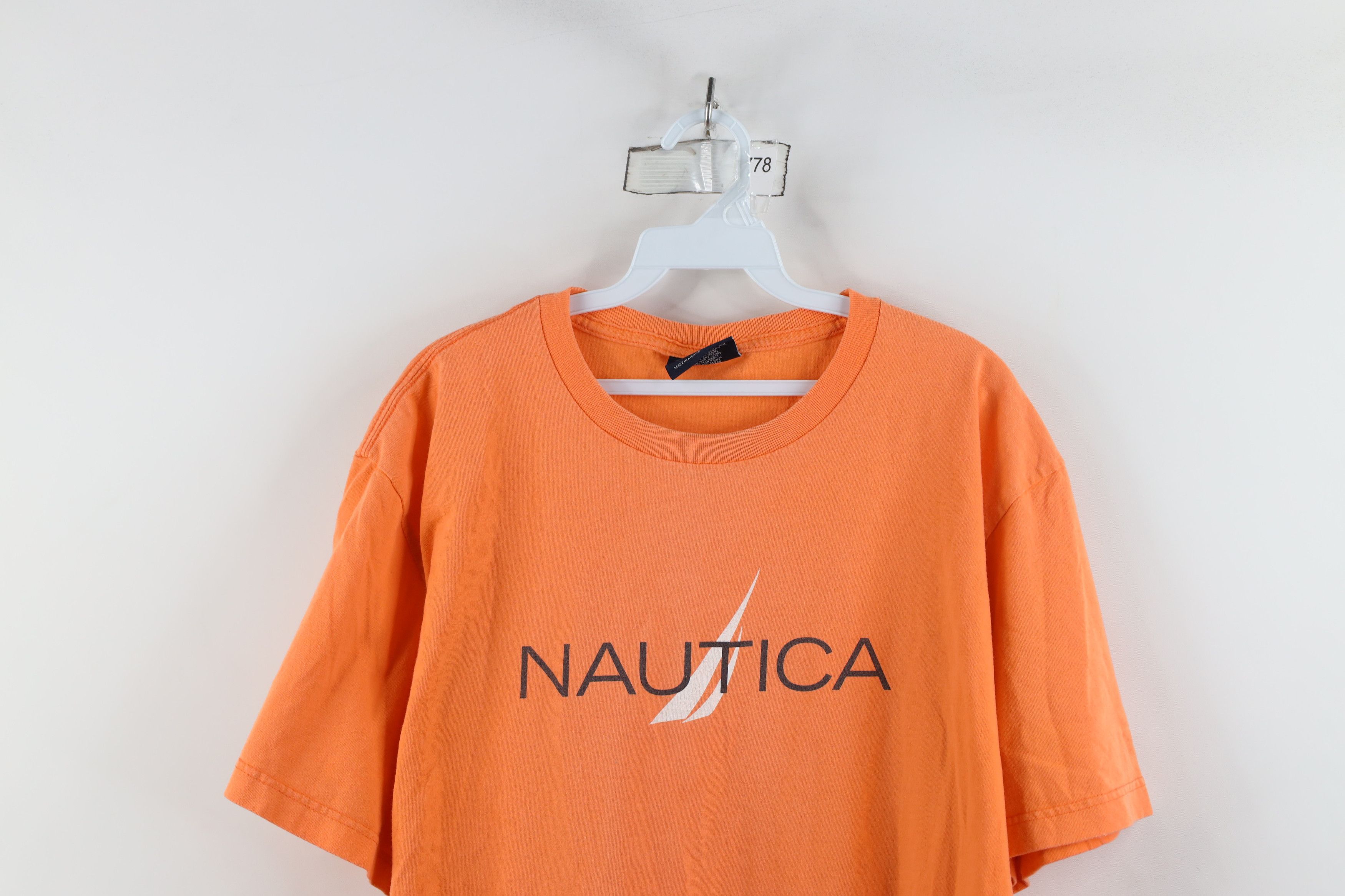 Nautica × Vintage Vintage 90s Nautica Spell Out Big Logo Sailboat T-Shirt Size US L / EU 52-54 / 3 - 2 Thumbnail