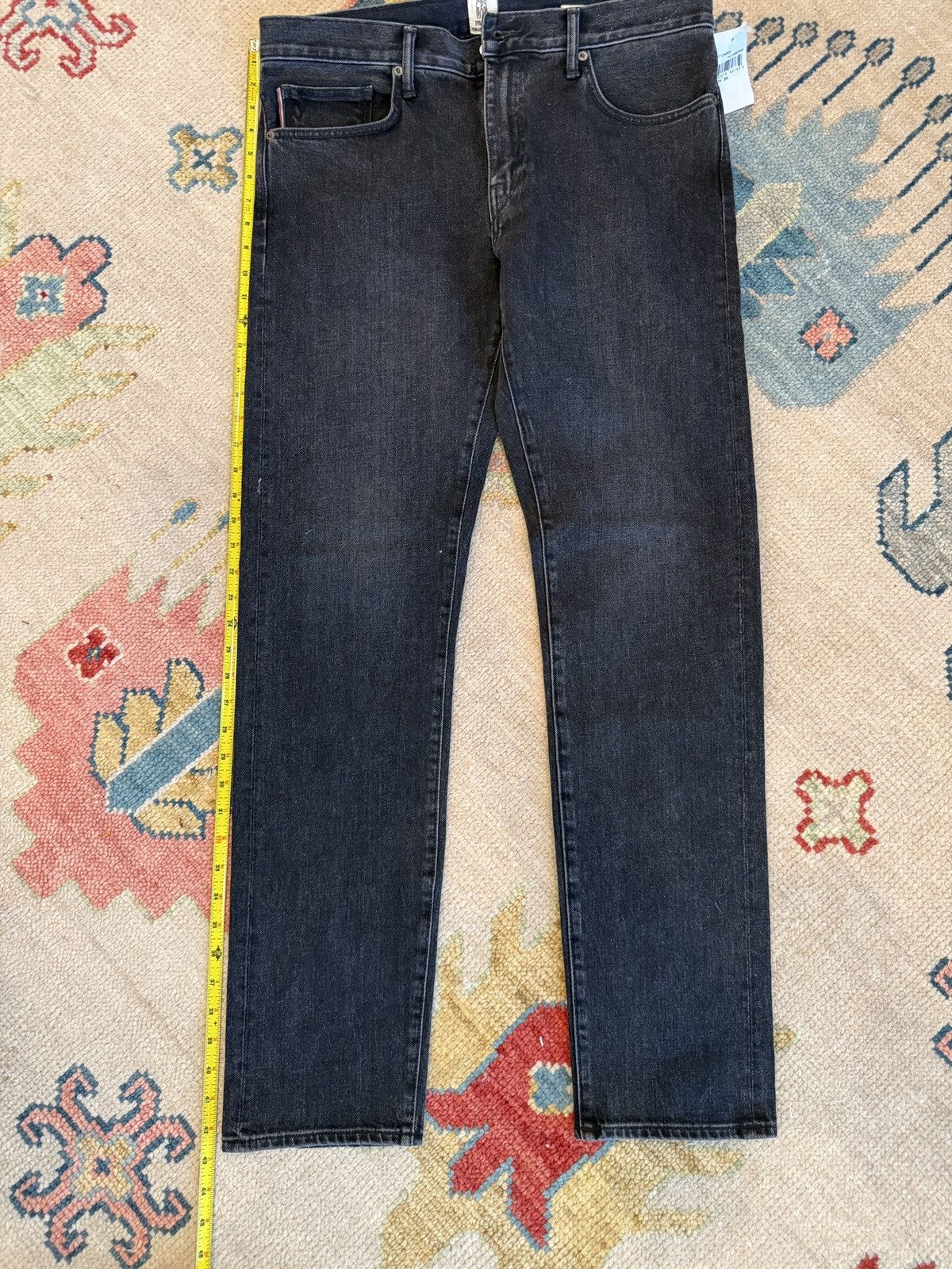 Hiroshi Kato 34x32 Pen Slim 14oz Black Selvedge Denim (Haroshi Kato) Size US 34 / EU 50 - 7 Thumbnail