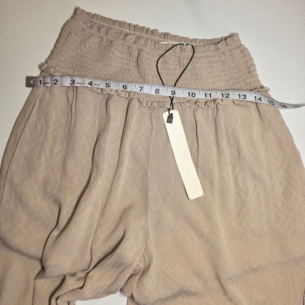 Anthropologie Anthropologie Mustard Seed NWT Wide Leg Pants Smocked Waist Size 27" / US 4 / IT 40 - 12 Thumbnail