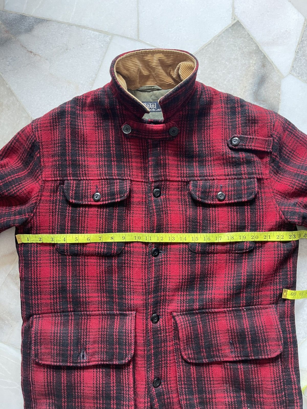 Polo Ralph Lauren 90s Polo Ralph Lauren Buffalo Plaid Heavy Wool Jacket 96 Size US L / EU 52-54 / 3 - 20 Thumbnail