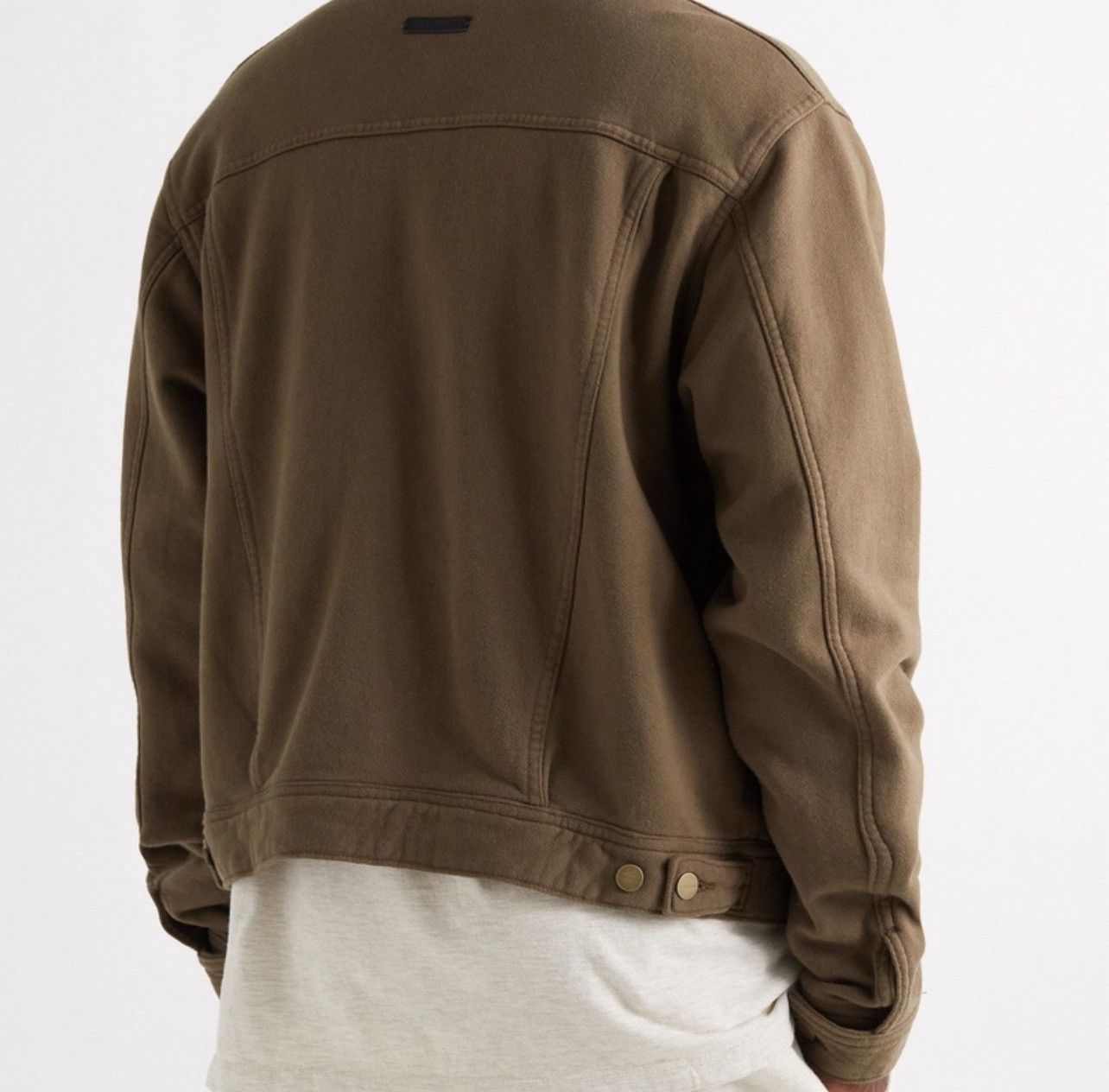 Fear of God FEAR OF GOD Fleece-Back Cotton-Jersey Trucker Jacket Size US S / EU 44-46 / 1 - 17 Thumbnail