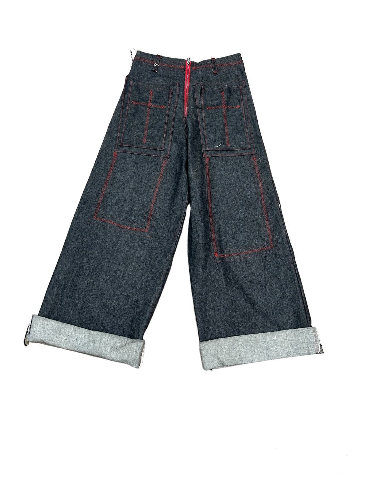 image of Designer Monxrch-Red Cross Denim in Dark Denim, Men's (Size 31)