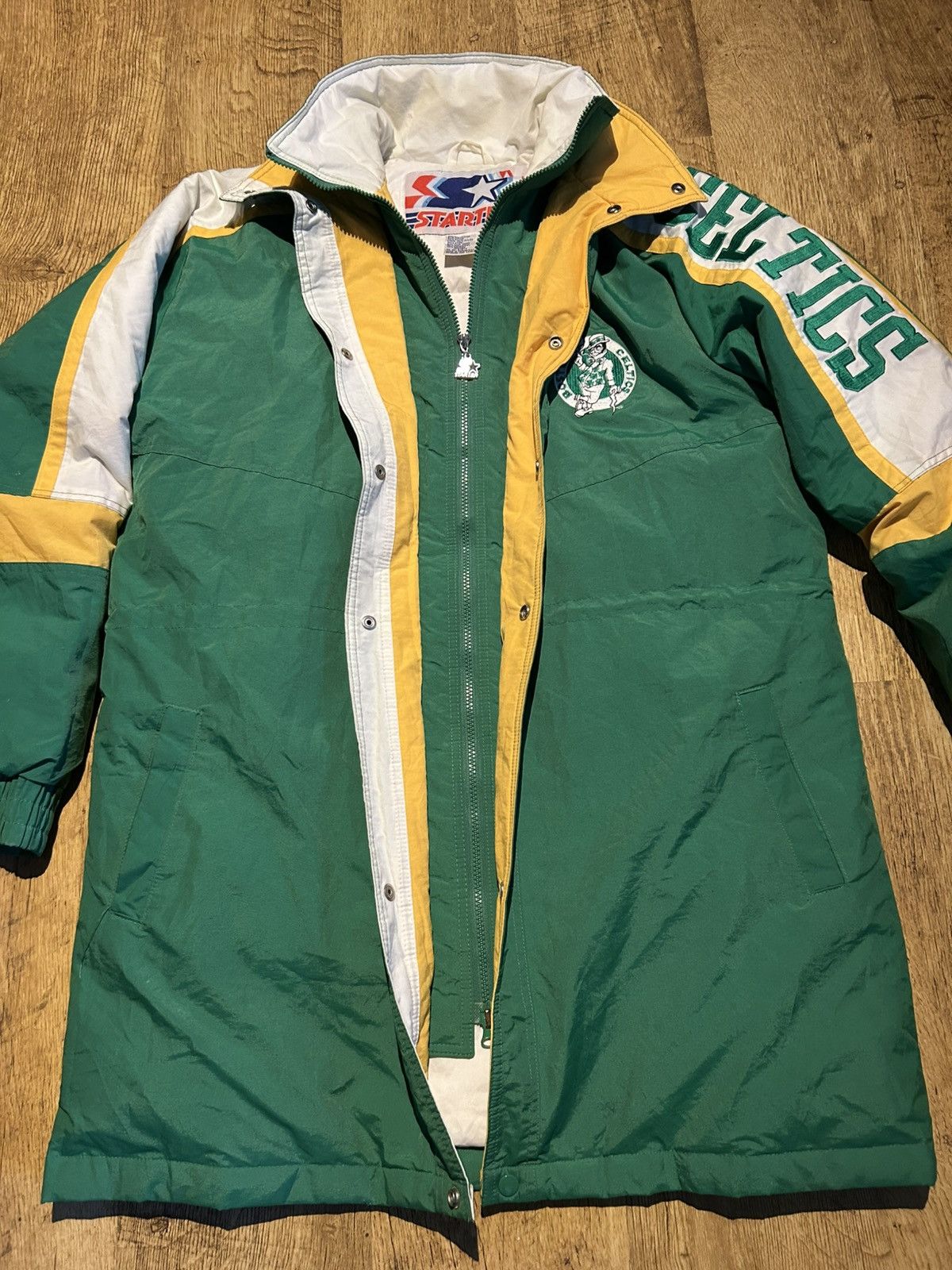 Starter Vintage 90s Boston Celtics Starter Parka Jacket NBA Mens L Size US L / EU 52-54 / 3 - 5 Thumbnail