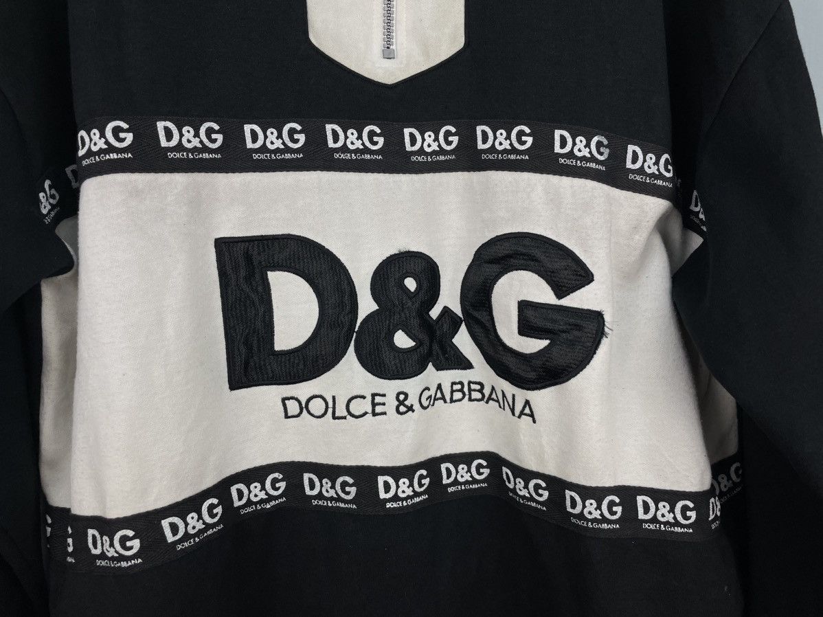 Dolce & Gabbana Vintage 90s Dolce & Gabbana D&G half zip sweatshirt Size US XL / EU 56 / 4 - 4 Thumbnail