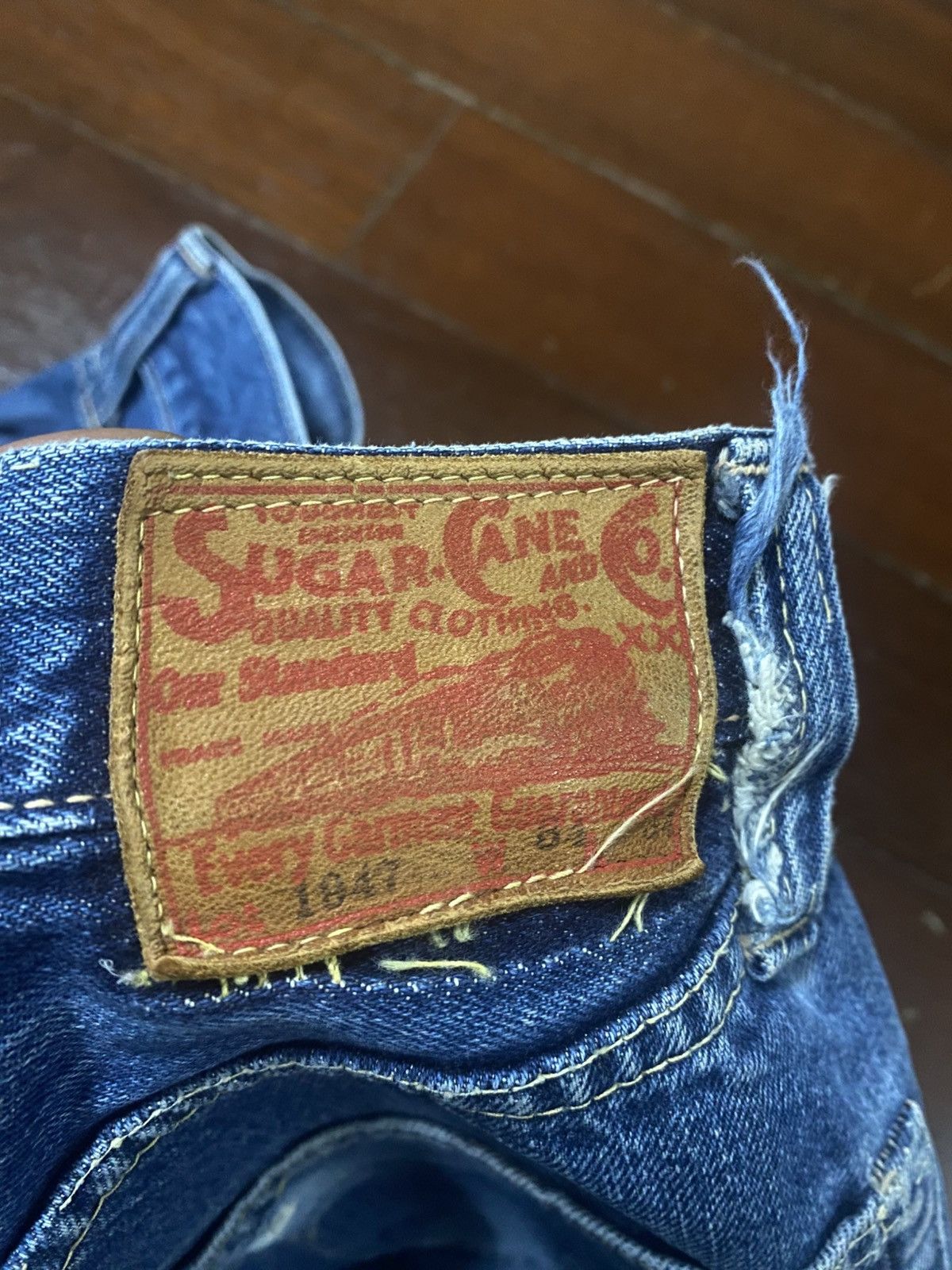 Sugar Cane Vintage Sugar cane 1947 v stich hidden rivet distressed Size US 33 - 18 Thumbnail
