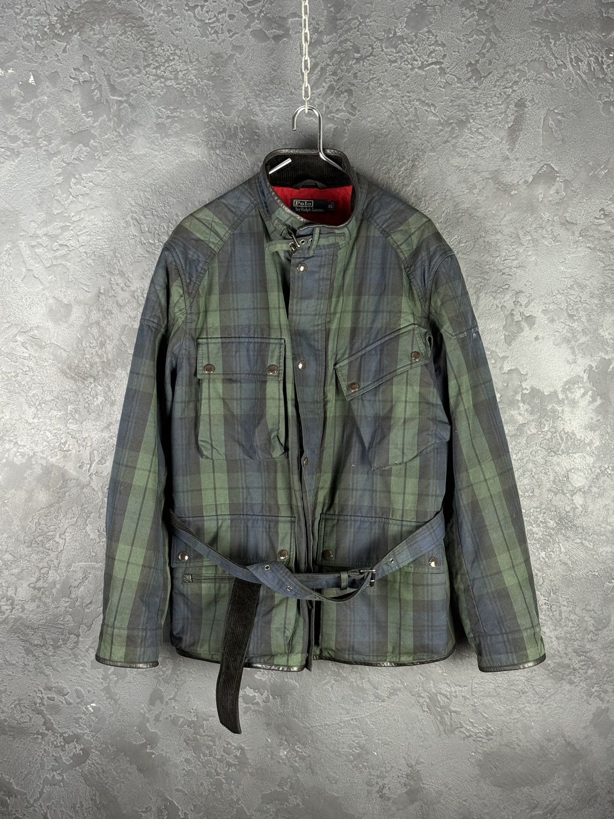 Polo Ralph Lauren Vintage Polo Ralph Lauren Mens Waxed Belted Motorcycl Jacket Size US XL / EU 56 / 4 - 5 Thumbnail