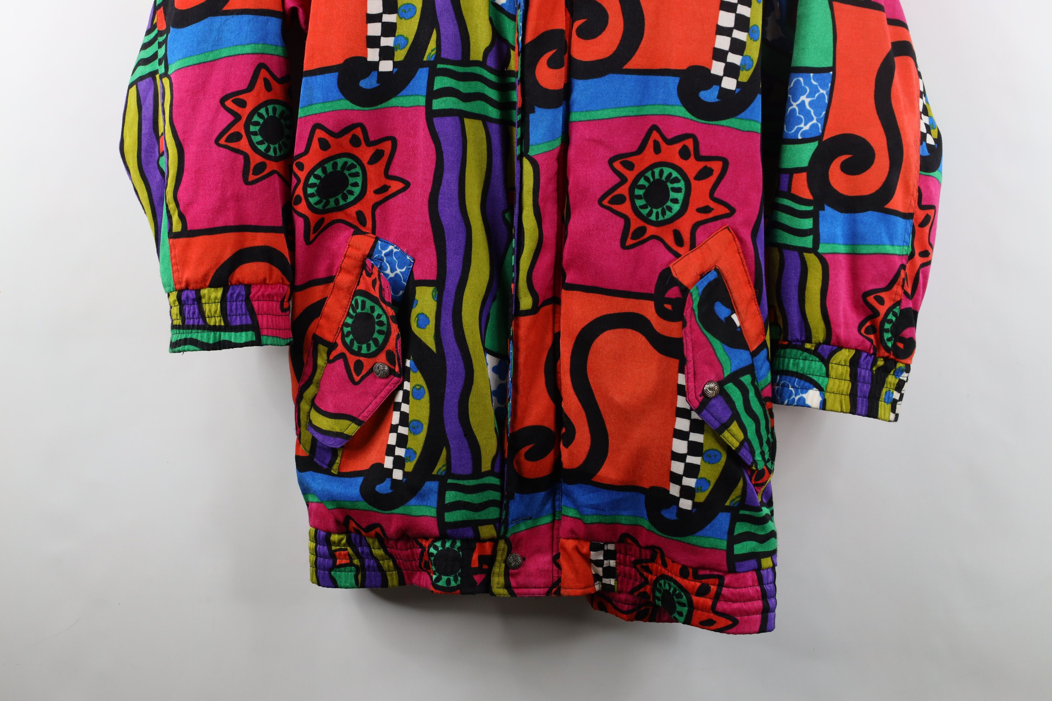Vintage Vintage 90s Streetwear Abstract Rainbow Art Parka Jacket Size S / US 4 / IT 40 - 3 Thumbnail