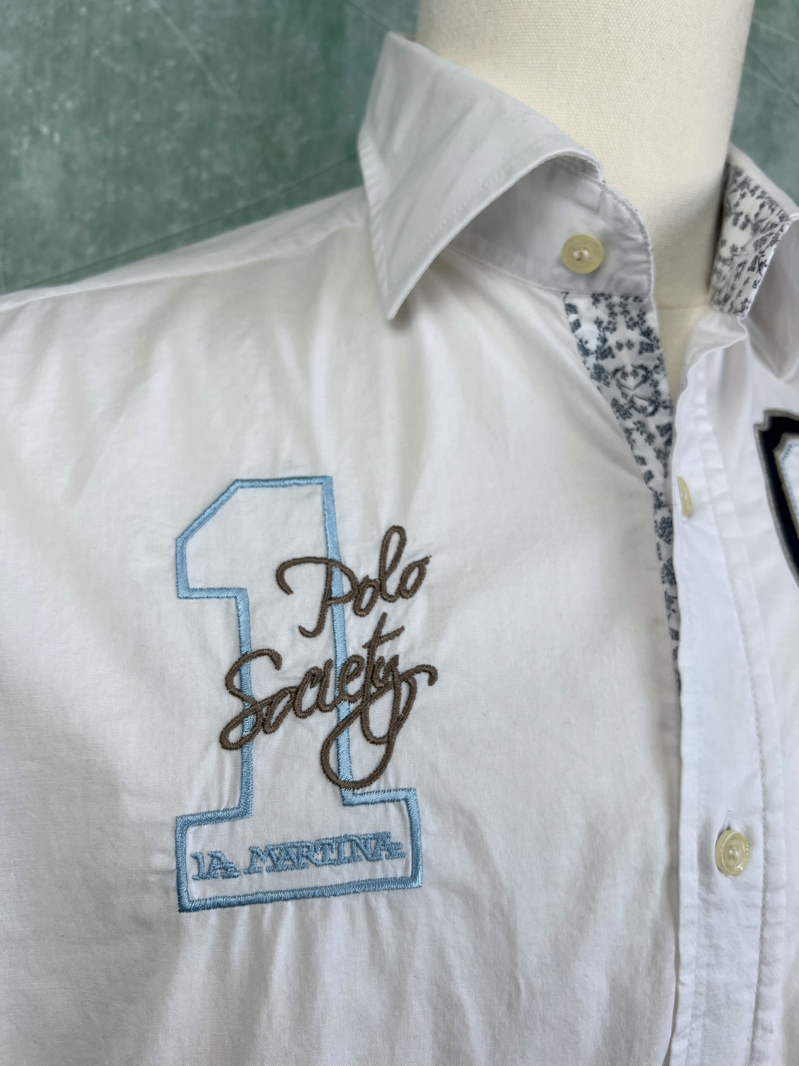 La Martina La Martina Polo Society Embroidered Shirt ButtonUp Argentina Size US M / EU 48-50 / 2 - 3 Thumbnail