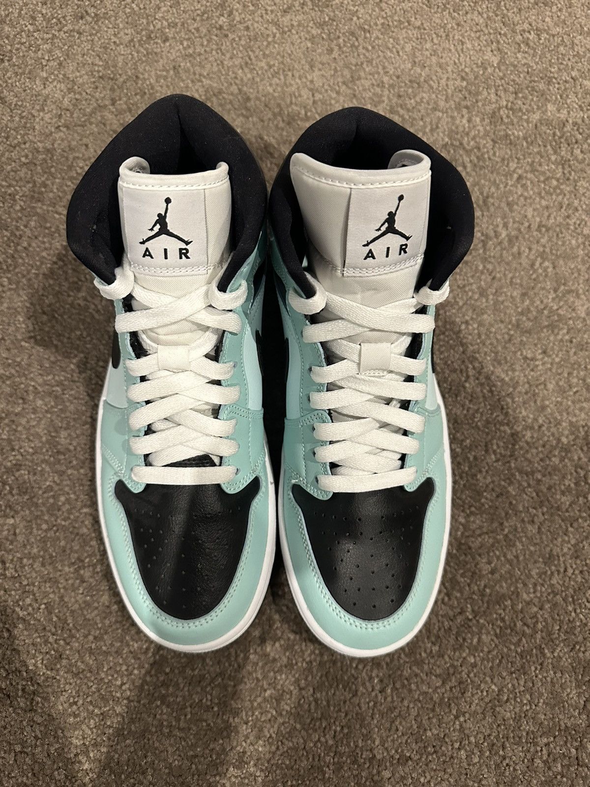 Jordan Brand Wmns Air Jordan 1 Mid 'Aqua Black' 2021 Size US 9 / IT 39 - 2 Thumbnail