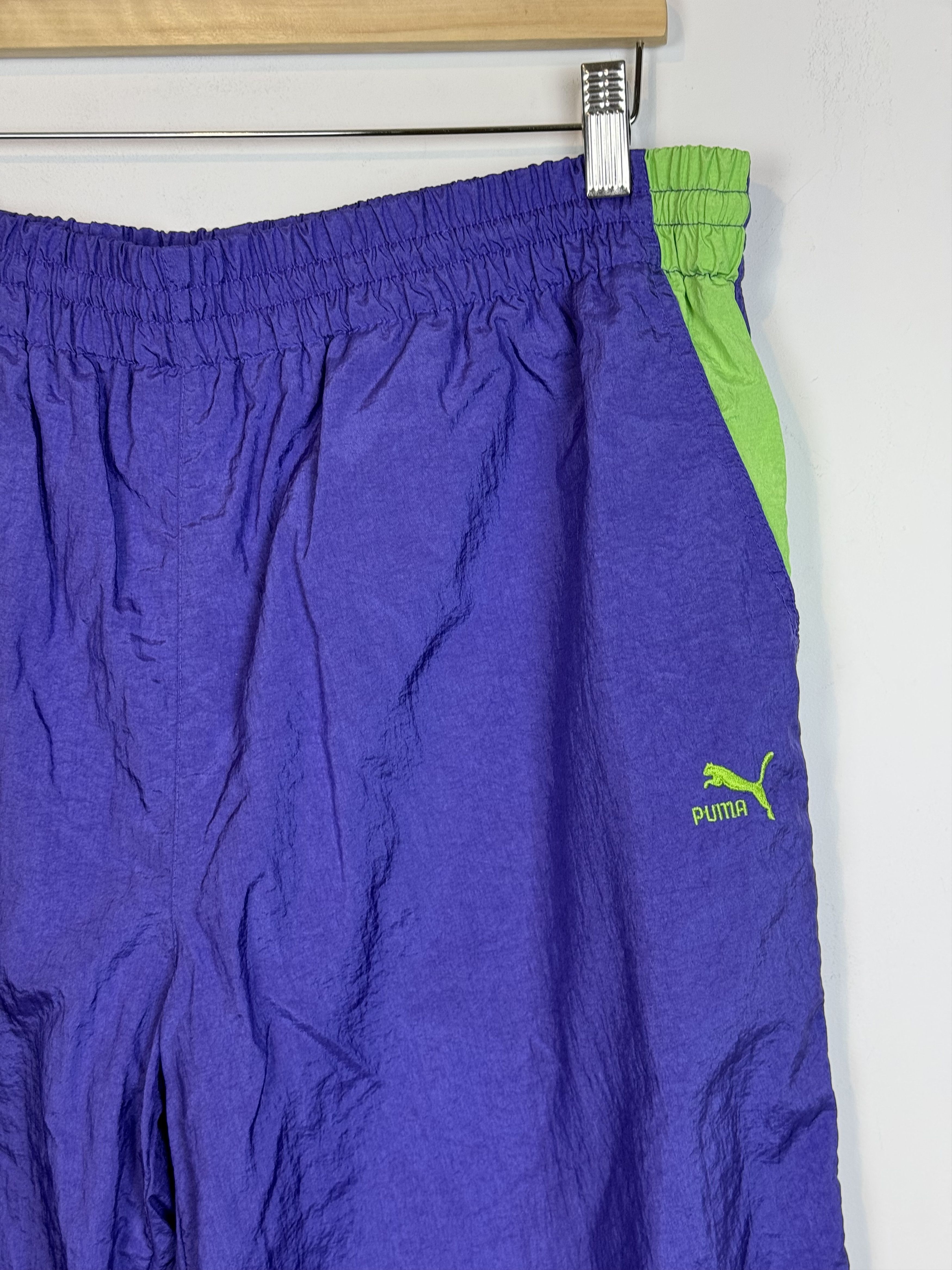 Puma Vintage 80s Puma Windbreaker Tracksuit Purple Green Actual L Size US L / EU 52-54 / 3 - 13 Thumbnail