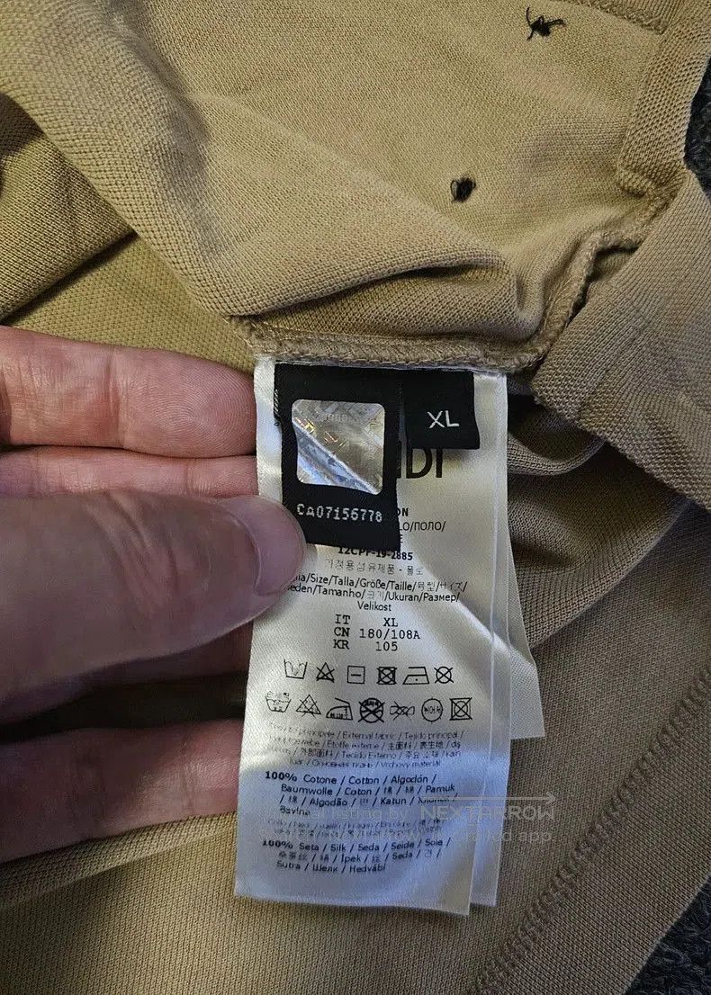 Fendi Fendi Beige Short Sleeve Polo Shirt. Size US XL / EU 56 / 4 - 5 Thumbnail