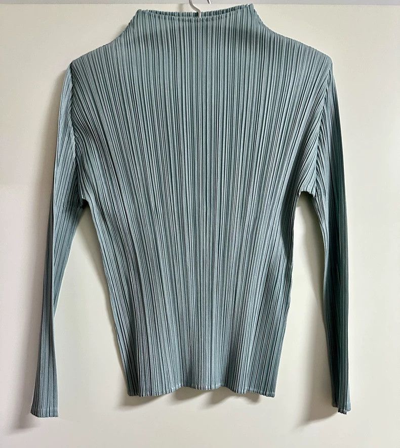 Issey Miyake issey miyake size:3 Pleated small high-neck long-sleeved t Size XXS / US 00 / IT 34 - 2 Thumbnail