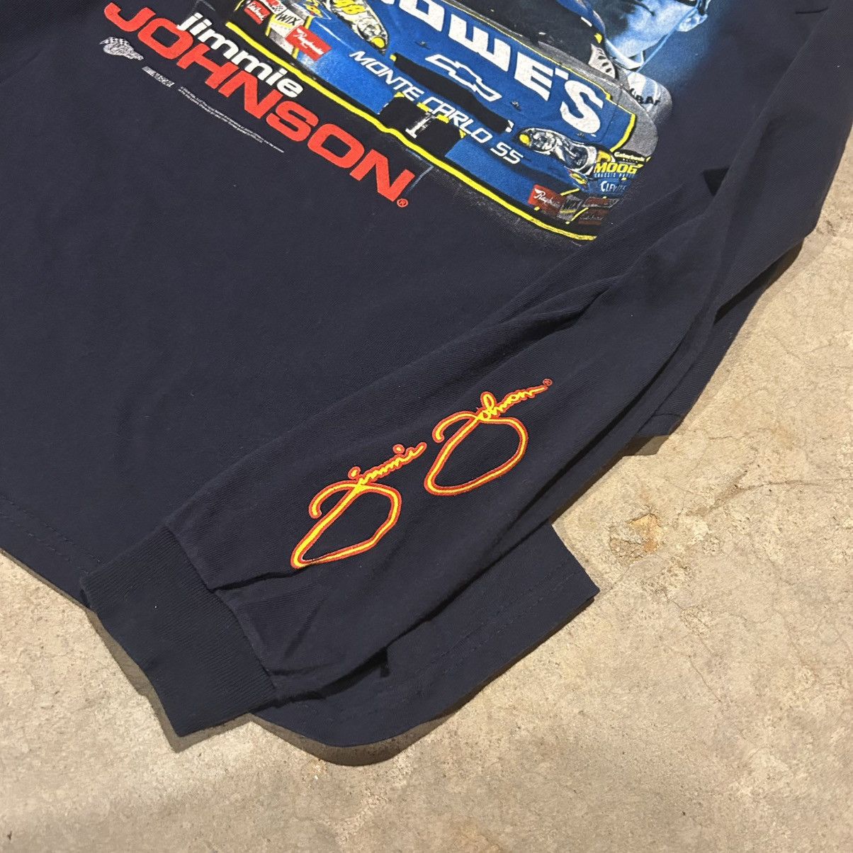 NASCAR × Vintage Crazy Vintage Y2K Nascar Jimmie Johnson Lowe’s Racing Tee Size US L / EU 52-54 / 3 - 4 Thumbnail