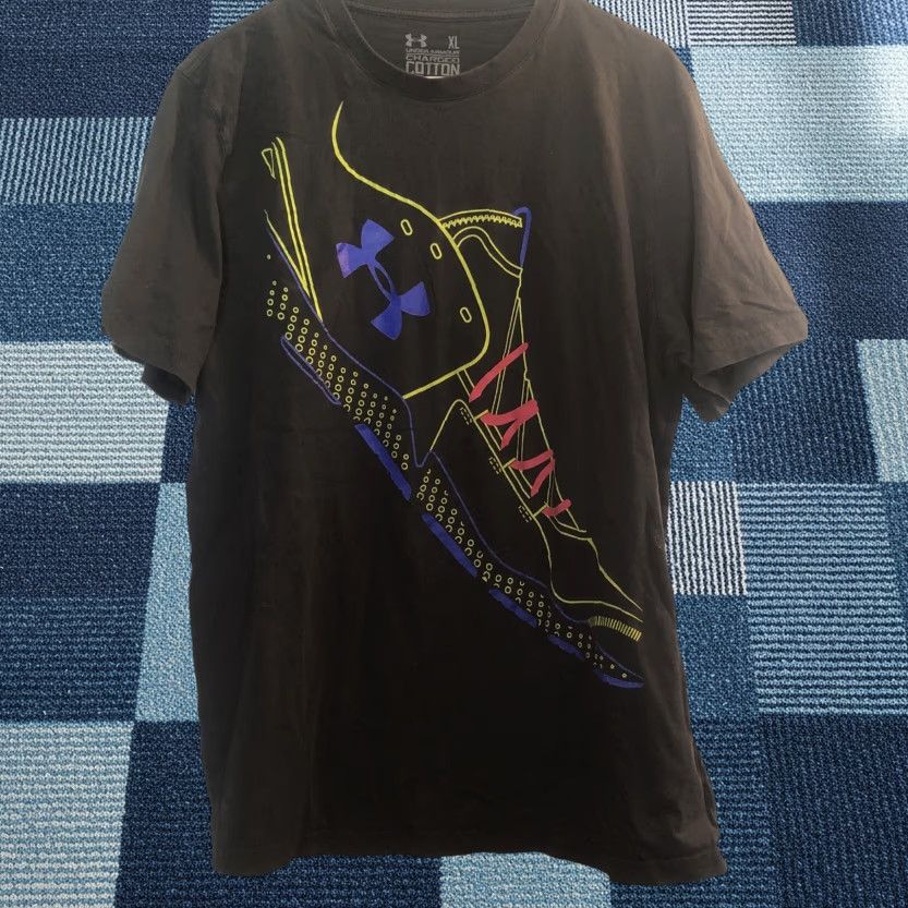 Under Armour Under Armour Mens Short Sleeve Shirt XL Crew Neck Logo Solid Multicolor T-Shirt Sports Casual Easy Care All Seasons Logo 2000s? Size US XL / EU 56 / 4 - 1 Thumbnail