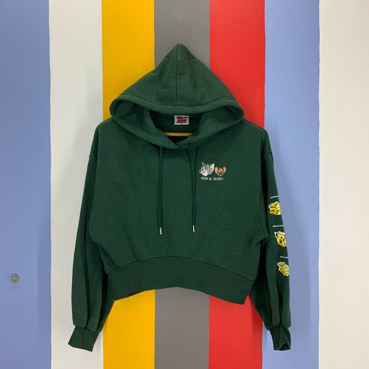 Cartoon Network TOM & JERRY Crop Hoodie Pullover #2413-13x Size S / US 4 / IT 40 - 1 Thumbnail