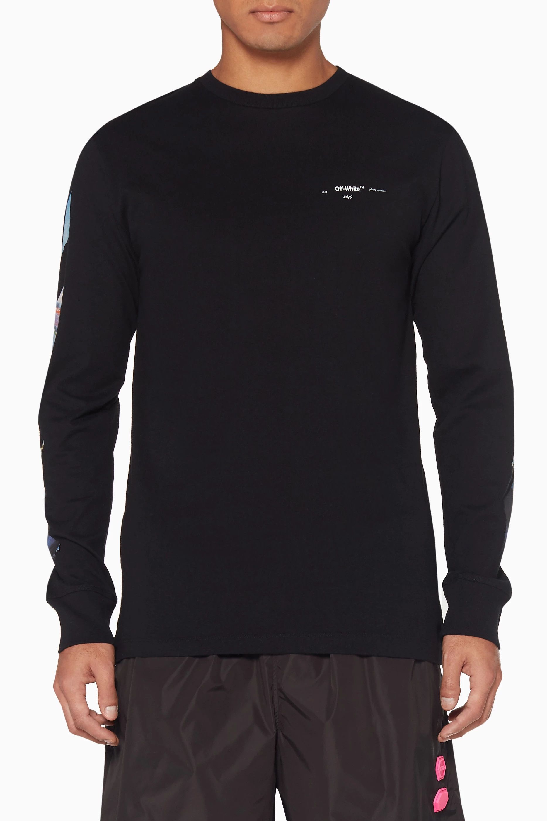 Off-White Black Painting Arrows Long Sleeve T-Shirt Size US XXS / EU 40 - 3 Thumbnail