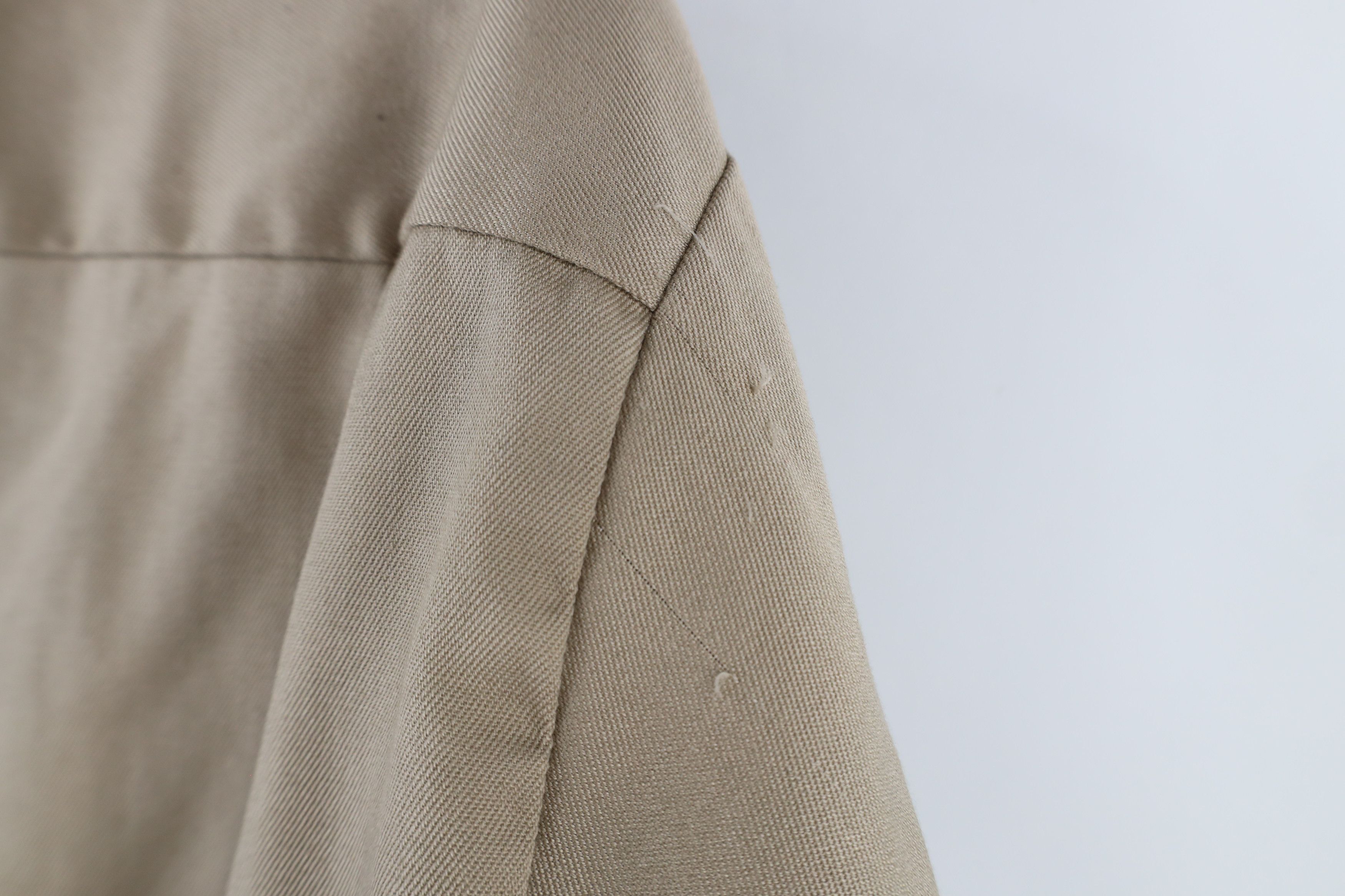 Vintage Vintage 70s Big Mac Workwear Collared Button Shirt Beige Size US L / EU 52-54 / 3 - 10 Thumbnail