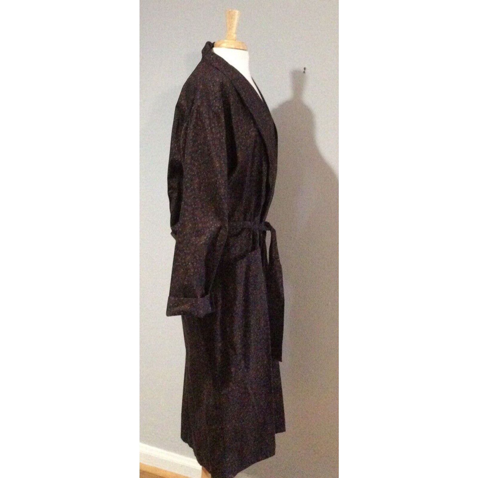 Other Embassy Men's Paisley 100% Combed Cotton Bath Robe Size L Size ONE SIZE - 7 Thumbnail